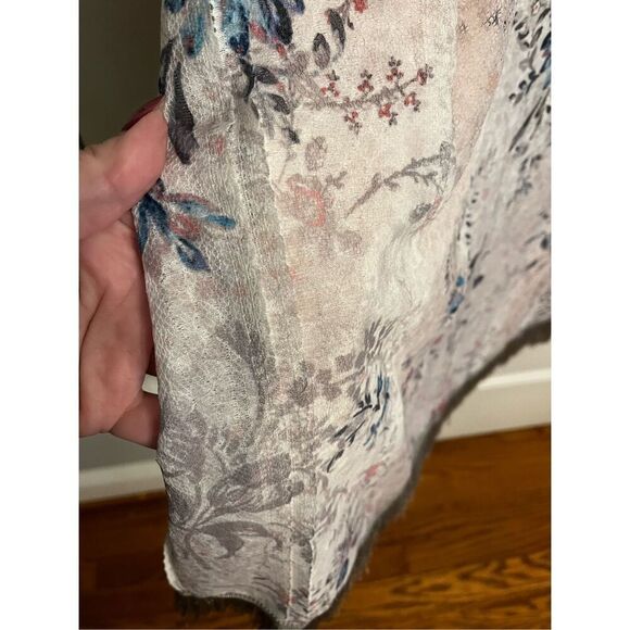 T Tagari Floral & Lace Fringe Trimmed Boho Festival Slip Dress sz M EUC - Picture 5 of 10